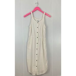 Old Navy White Button Up Dress